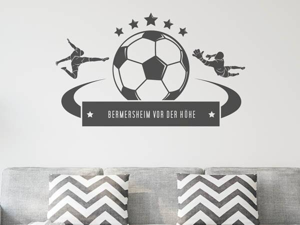 Wandtattoo Bermersheim vor der Höhe Fußball