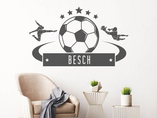 Wandtattoo Besch Fußball