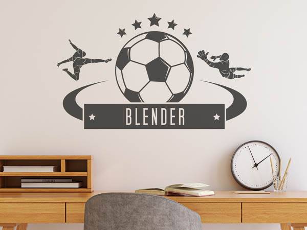 Wandtattoo Blender Fußball