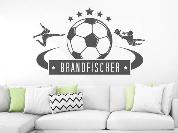 Wandtattoo Brandfischer Fußball