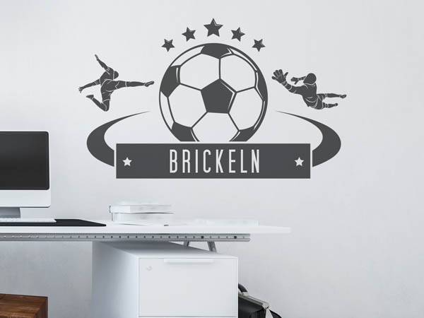 Wandtattoo Brickeln Fußball