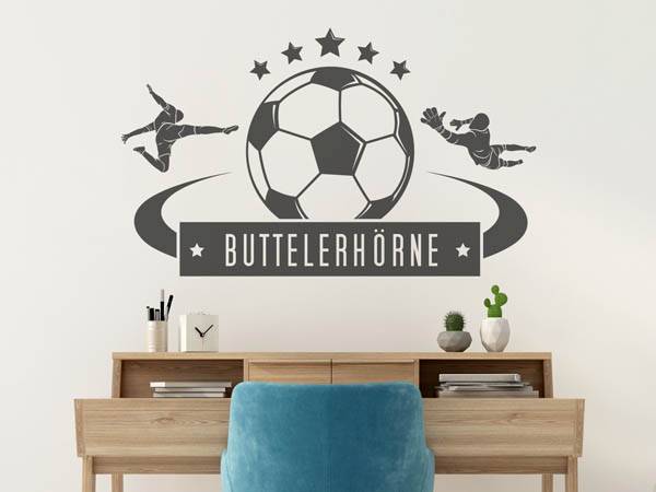 Wandtattoo Buttelerhörne Fußball