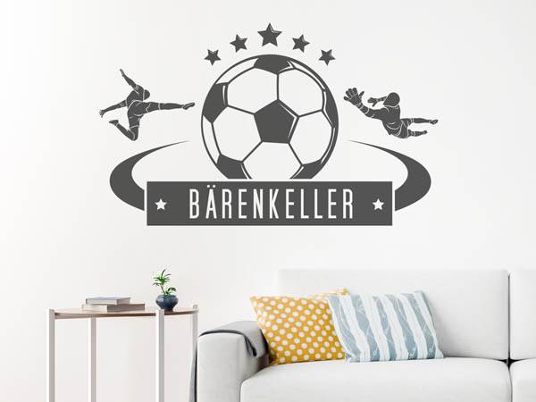 Wandtattoo Bärenkeller Fußball