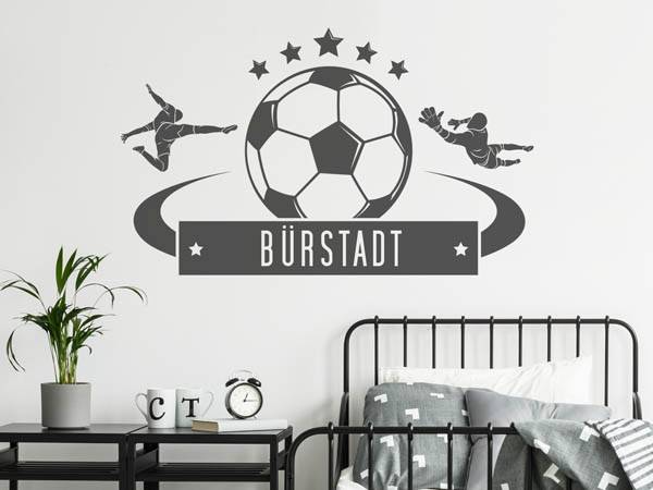 Wandtattoo Bürstadt Fußball