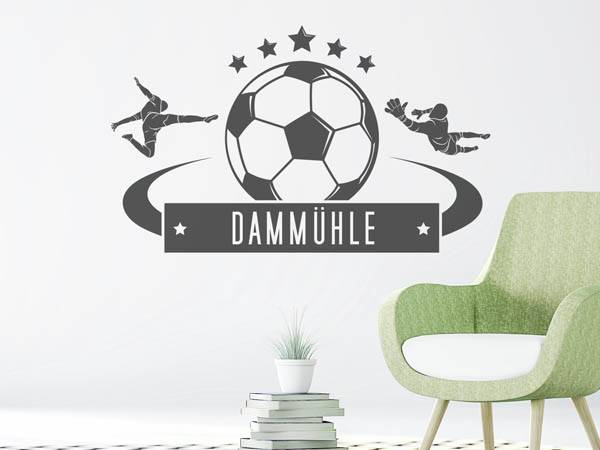 Wandtattoo Dammühle Fußball