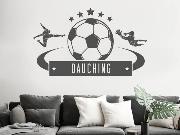 Wandtattoo Dauching Fußball