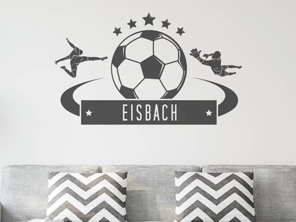 Wandtattoo Eisbach Fußball