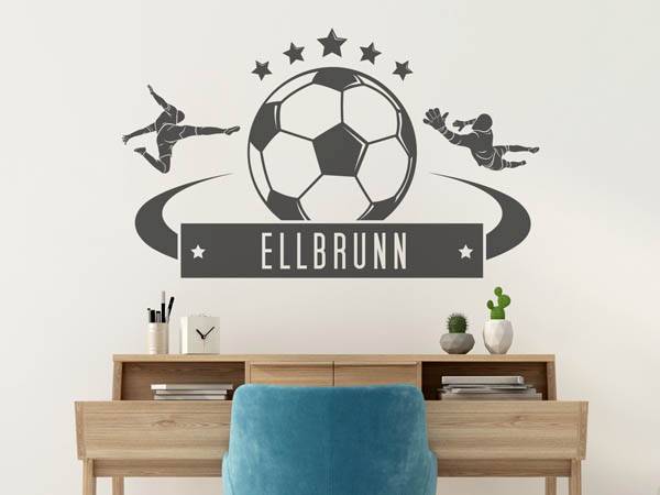 Wandtattoo Ellbrunn Fußball