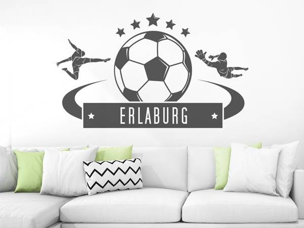 Wandtattoo Erlaburg Fußball