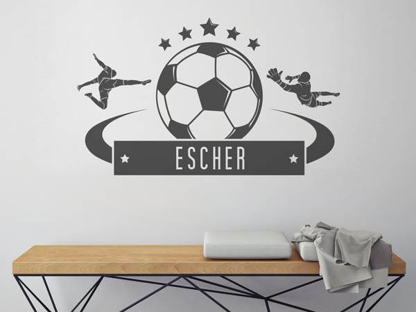 Wandtattoo Escher Fußball