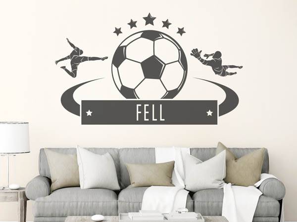 Wandtattoo Fell Fußball