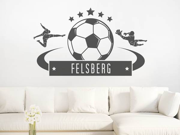 Wandtattoo Felsberg Fußball