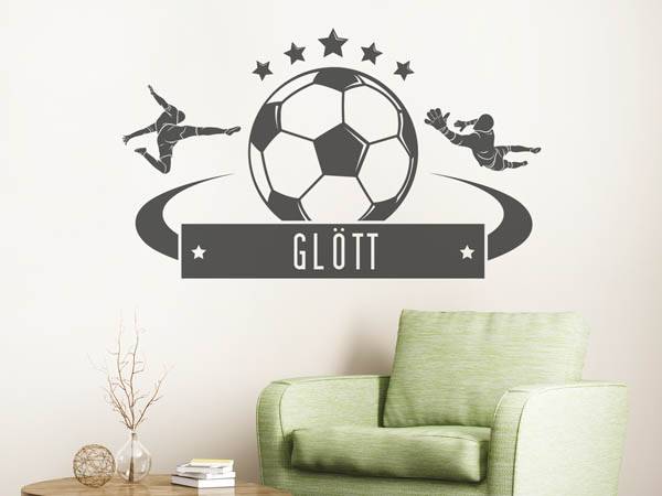 Wandtattoo Glött Fußball