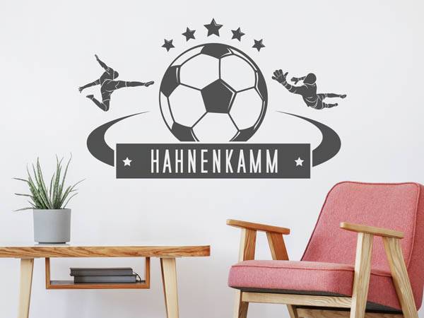 Wandtattoo Hahnenkamm Fußball