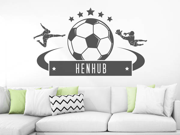 Wandtattoo Henhub Fußball