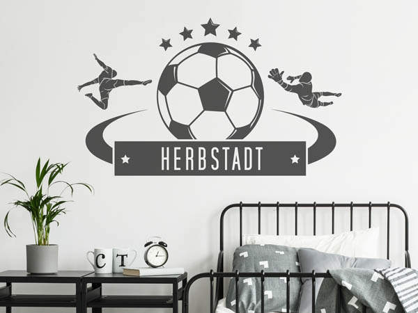 Wandtattoo Herbstadt Fußball