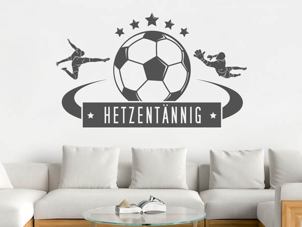 Wandtattoo Hetzentännig Fußball