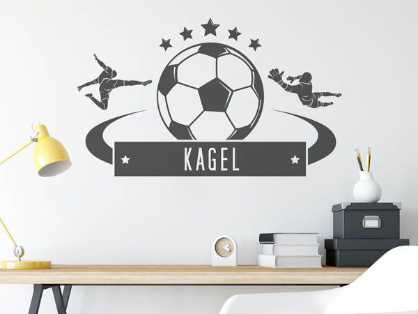 Wandtattoo Kagel Fußball