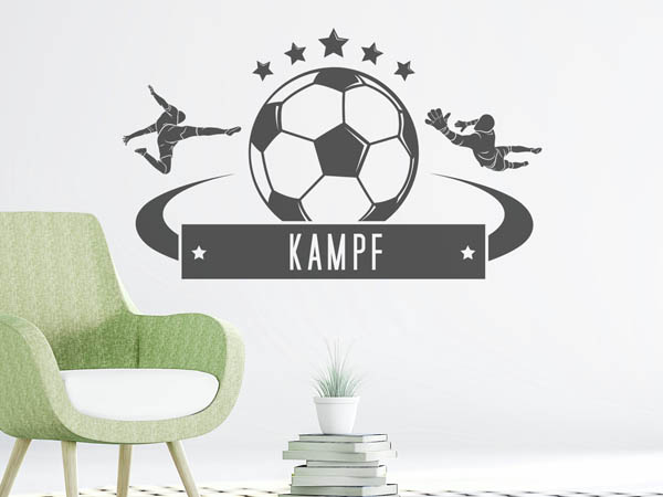 Wandtattoo Kampf Fußball
