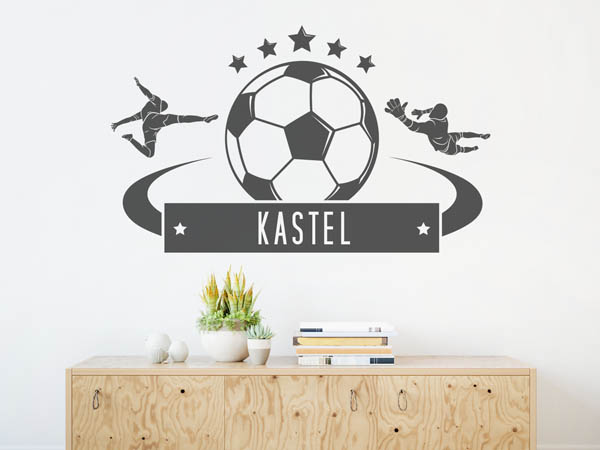 Wandtattoo Kastel Fußball