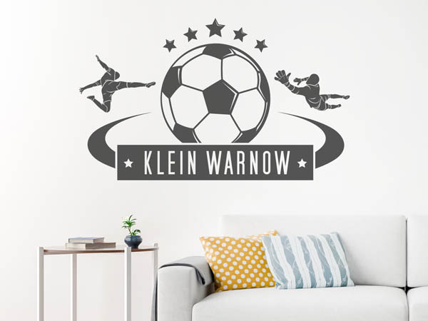 Wandtattoo Klein Warnow Fußball