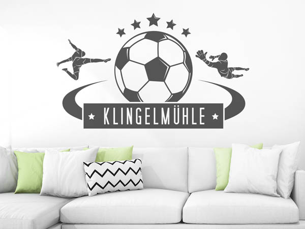 Wandtattoo Klingelmühle Fußball