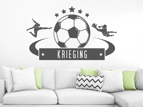 Wandtattoo Krieging Fußball