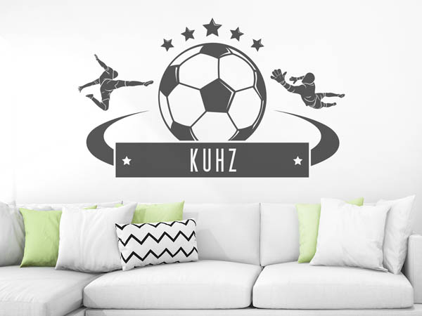 Wandtattoo Kuhz Fußball