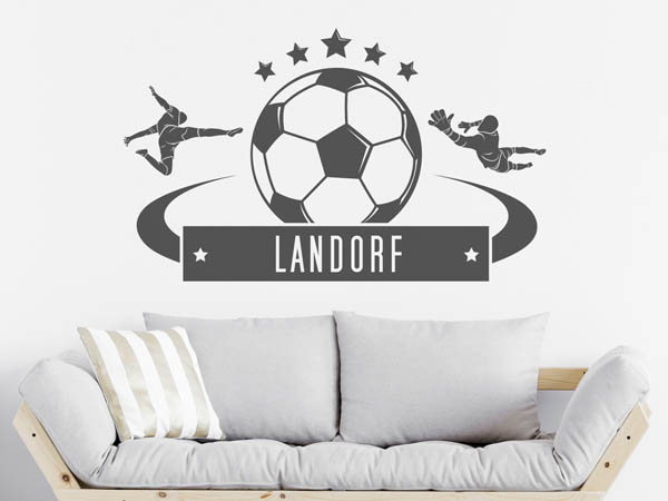 Wandtattoo Landorf Fußball