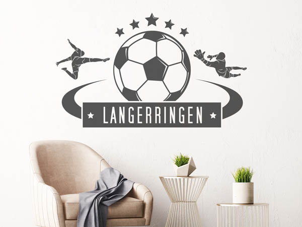 Wandtattoo Langerringen Fußball