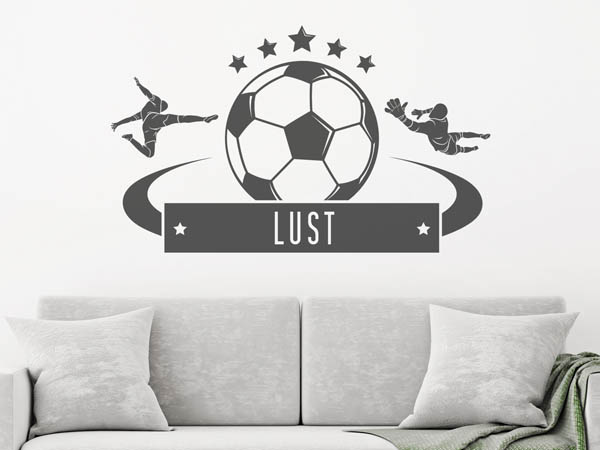 Wandtattoo Lust Fußball