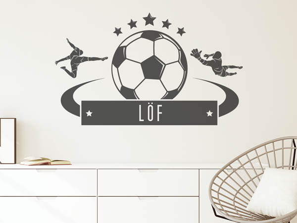 Wandtattoo Löf Fußball