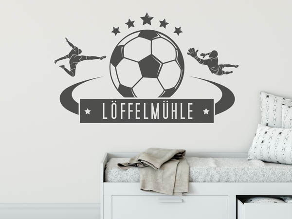 Wandtattoo Löffelmühle Fußball