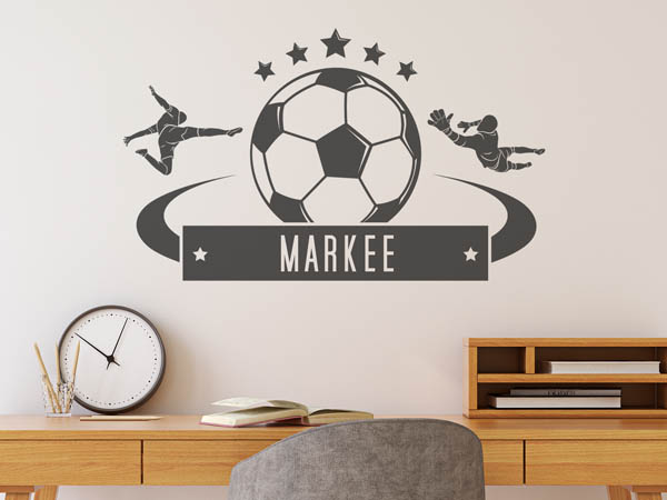 Wandtattoo Markee Fußball