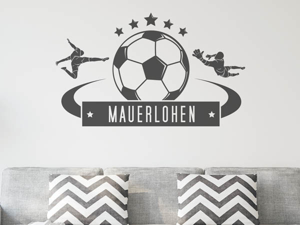 Wandtattoo Mauerlohen Fußball