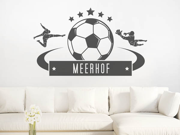 Wandtattoo Meerhof Fußball