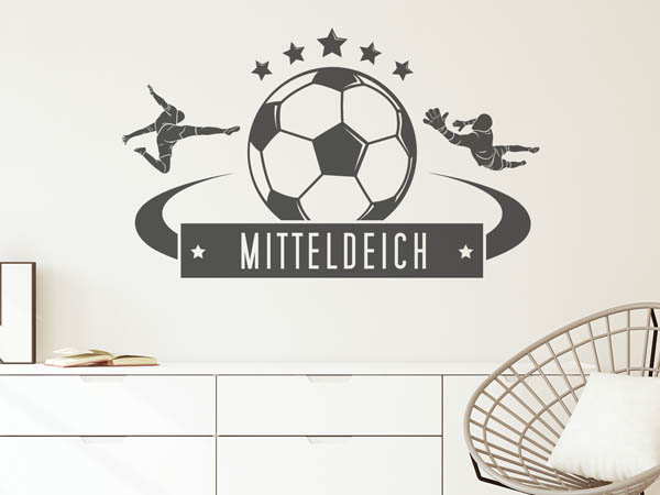Wandtattoo Mitteldeich Fußball