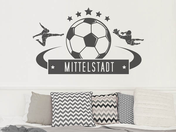 Wandtattoo Mittelstadt Fußball