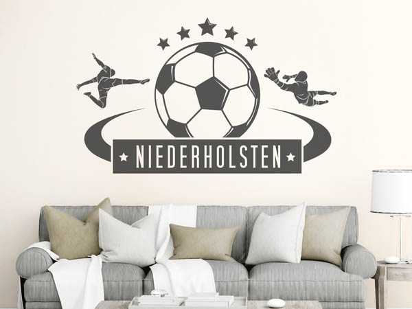 Wandtattoo Niederholsten Fußball