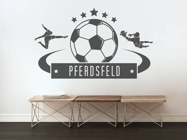 Wandtattoo Pferdsfeld Fußball