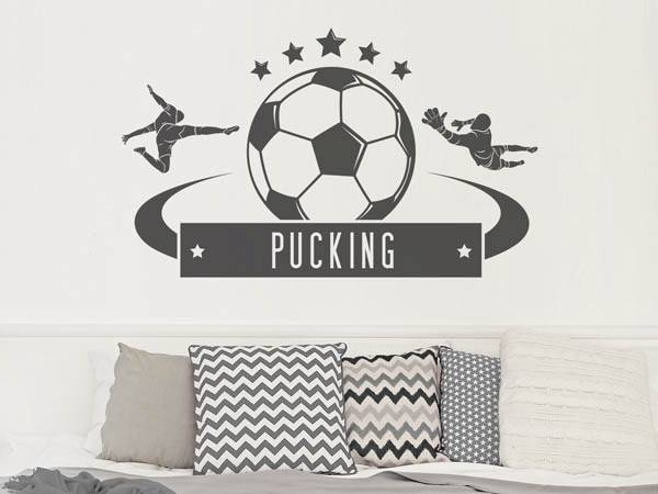 Wandtattoo Pucking Fußball