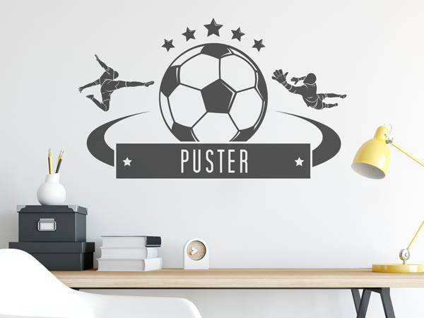 Wandtattoo Puster Fußball