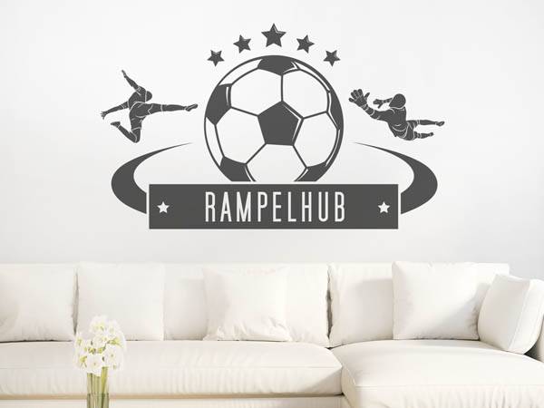 Wandtattoo Rampelhub Fußball