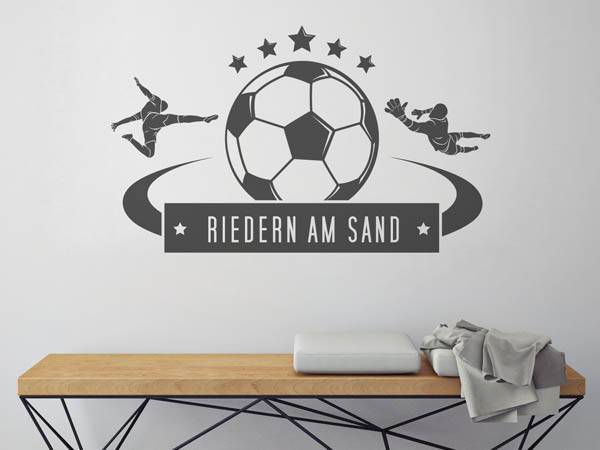 Wandtattoo Riedern am Sand Fußball
