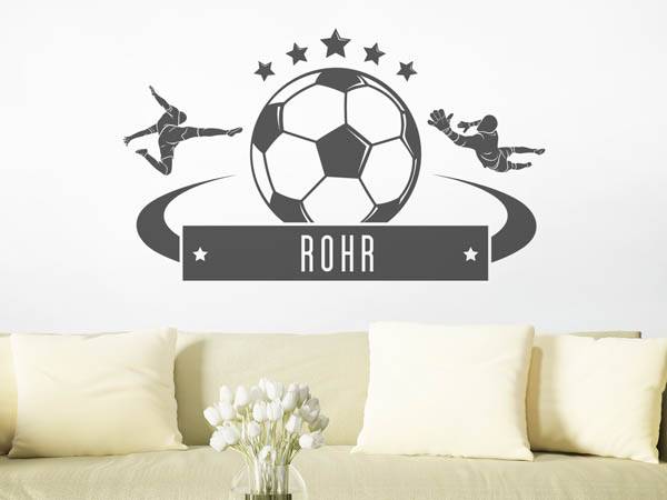 Wandtattoo Rohr Fußball