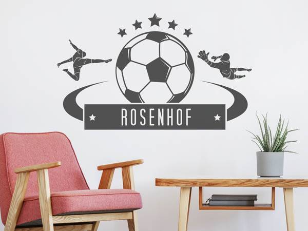 Wandtattoo Rosenhof Fußball