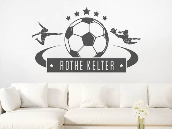 Wandtattoo Rothe Kelter Fußball