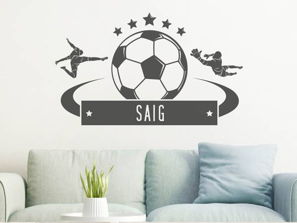 Wandtattoo Saig Fußball