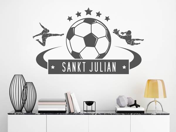 Wandtattoo Sankt Julian Fußball