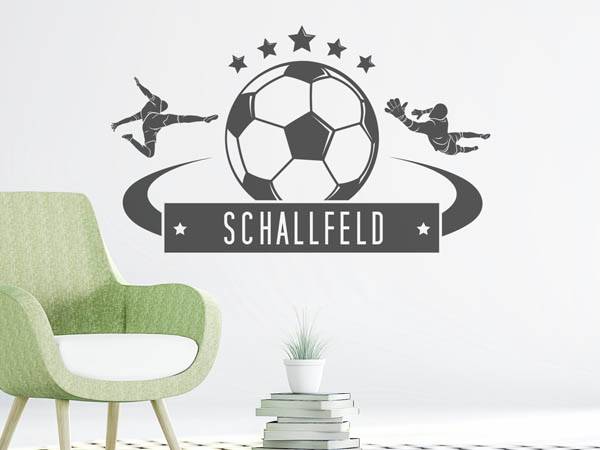Wandtattoo Schallfeld Fußball